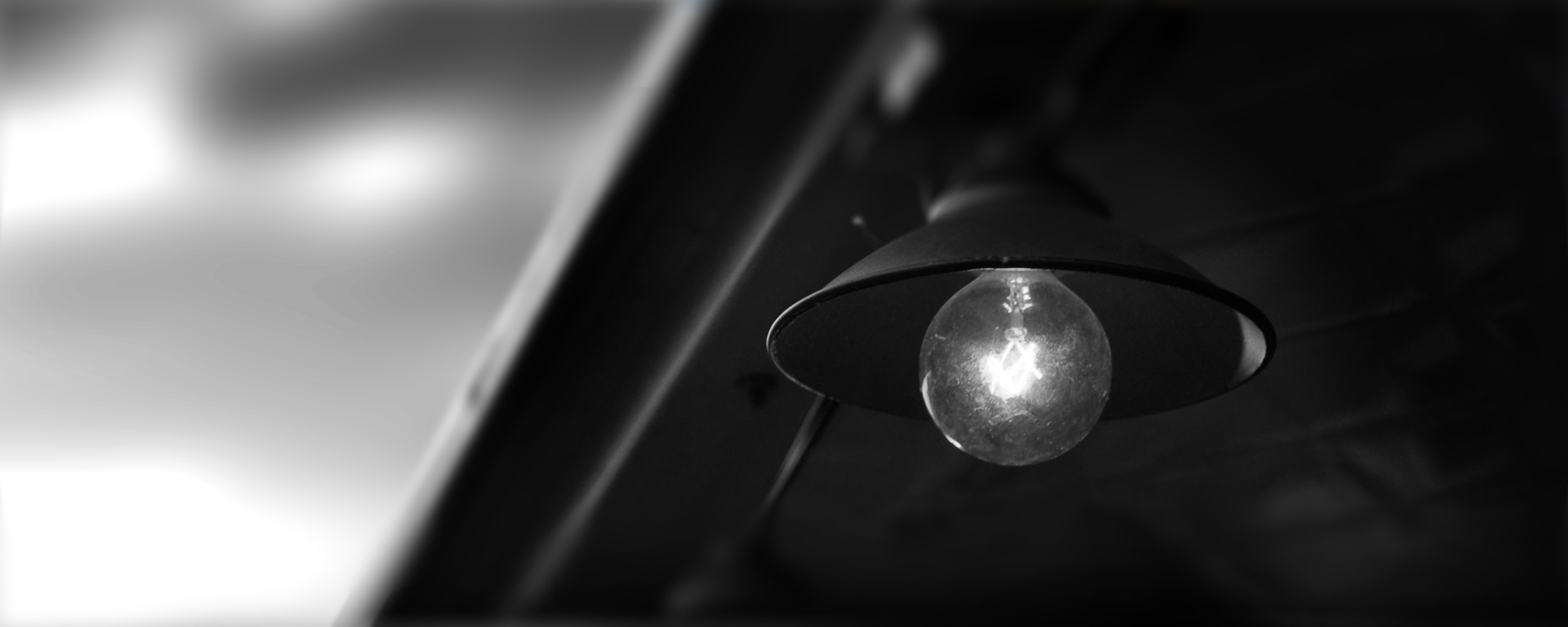 Lightbulb with a metal shade